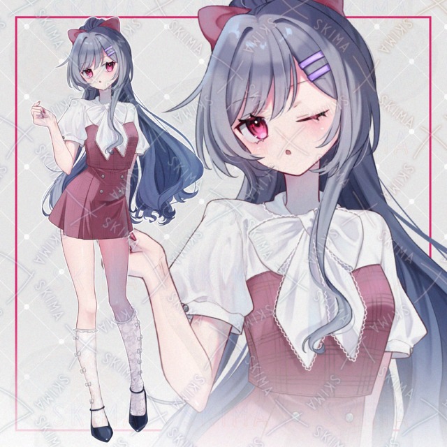 【adopt】夏服の女の子　表情差分9種【全身立ち絵】