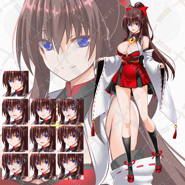 【表情10種】ファンタジー巫女娘
