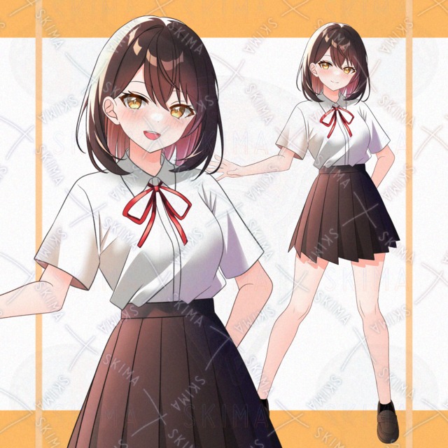 夏服の女の子(差分10種)