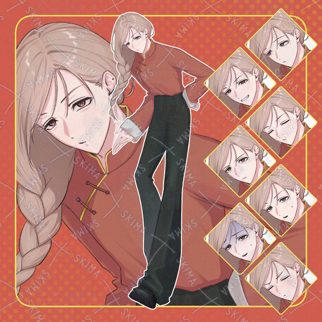 チャイナ風の中性的な男性