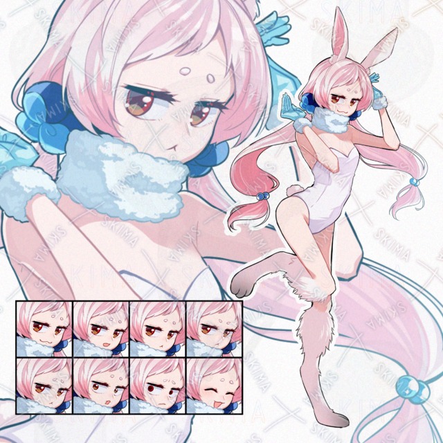 白うさぎ【表情8種類】
