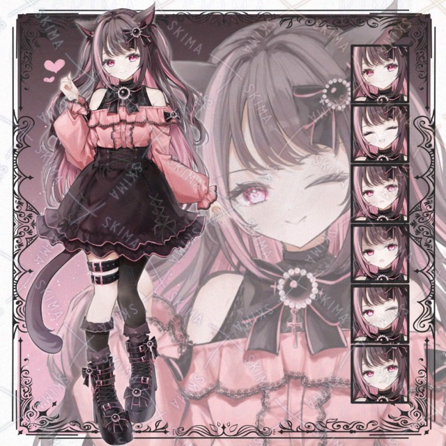 ねこみみ地雷系少女【表情全6種】