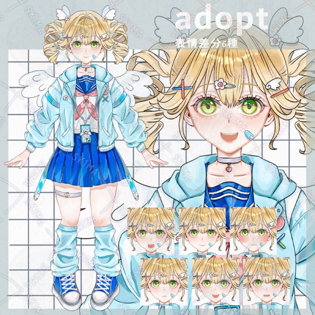 【表情6種】Adop女性セーラー