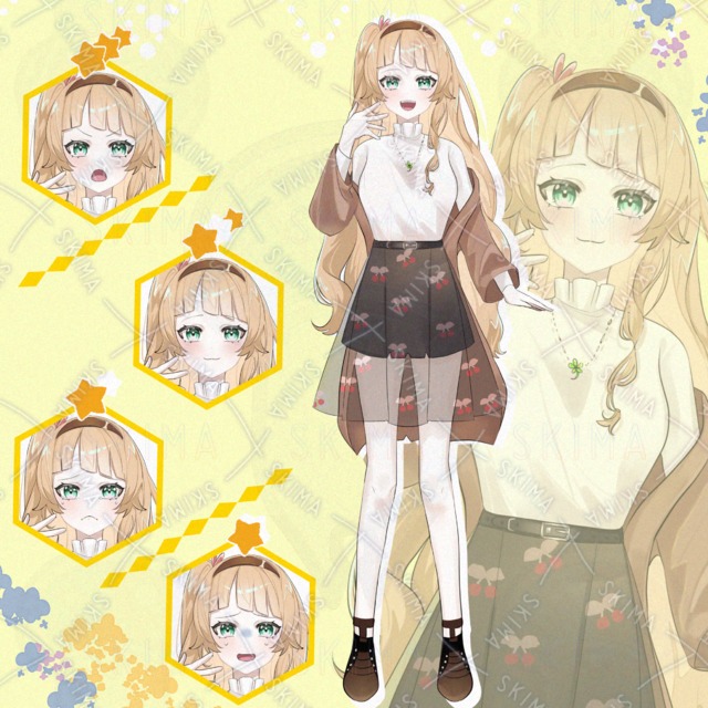 【表情4種】ブロンドの女の子（性別任意）