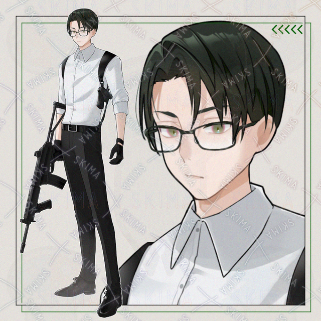 銃を持った男性(差分なし)