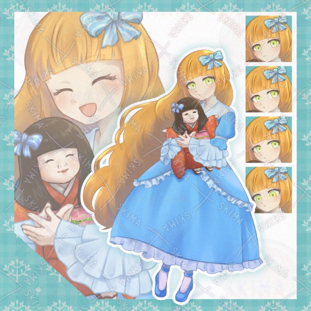 【立ち絵 Adopt】ドレス/人形/子供