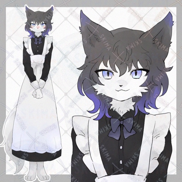 獣人メイドちゃん【表情9種類】