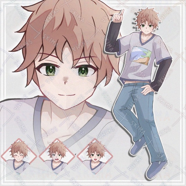 【表情8種】私服姿の男の子【立ち絵】