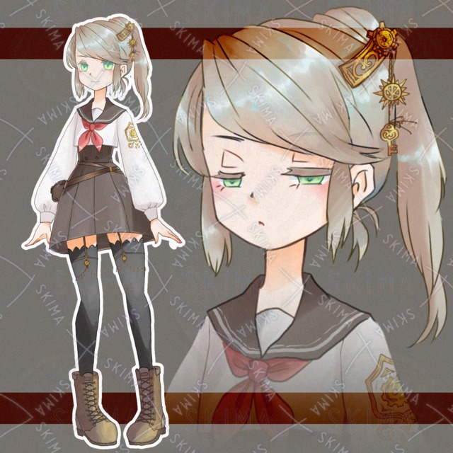 【表情10種】スチームパンク学生ちゃん