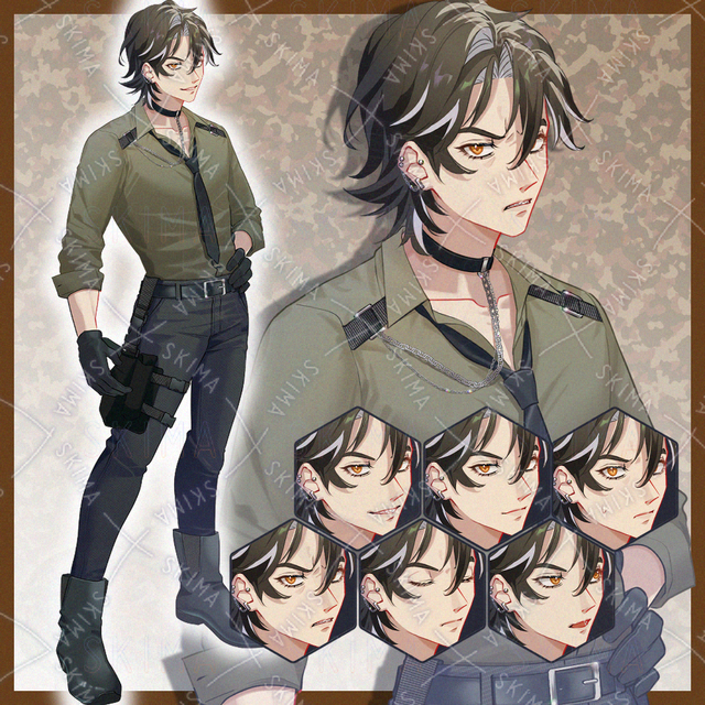 メッシュとギザ歯の男性　Adopt.9
