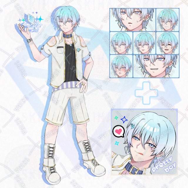 【表情8種＋SNSアイコン】CRYSTAL BOY