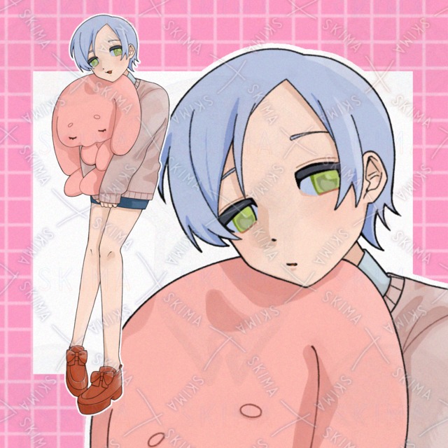 ぬいぐるみを持ってる女の子の立ち絵