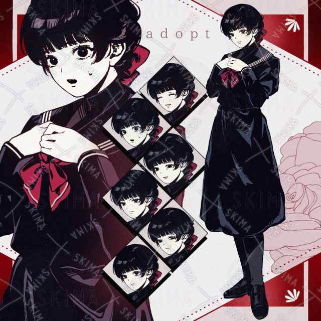 Adopt【表情6種】女学生