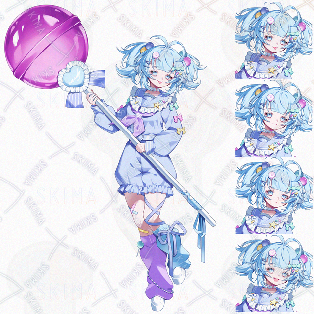 【表情4種】飴　女の子　立ち絵