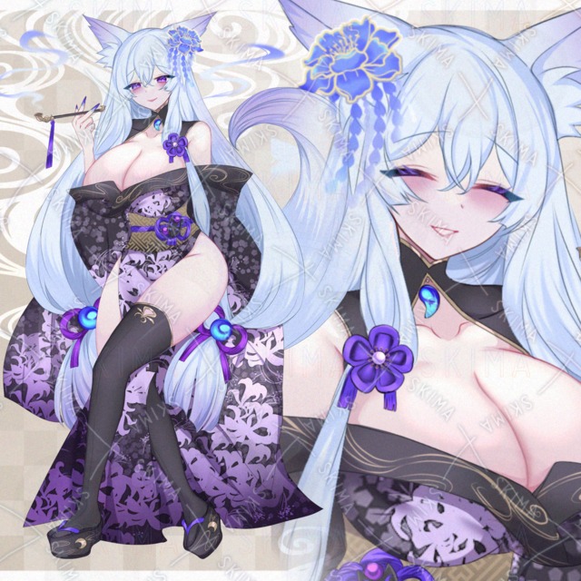 妖艶な狐（表情差分5種）