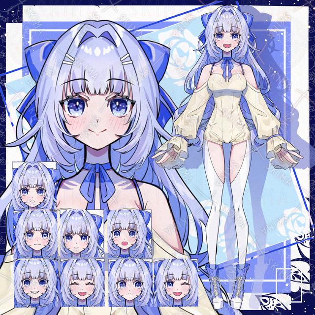 水色リボンの子