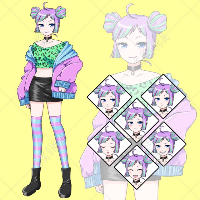 ギザ歯の子〈表情7種〉