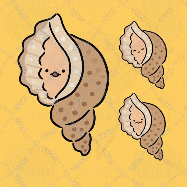 はたらきたくないほらがい（表情3種類）