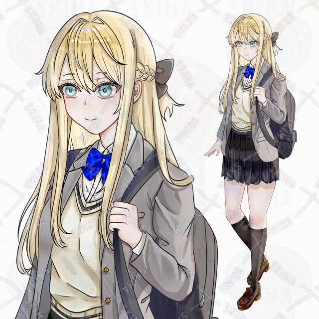 【表情6種】Adop女性学生