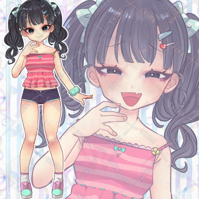 女の子【表情10種】