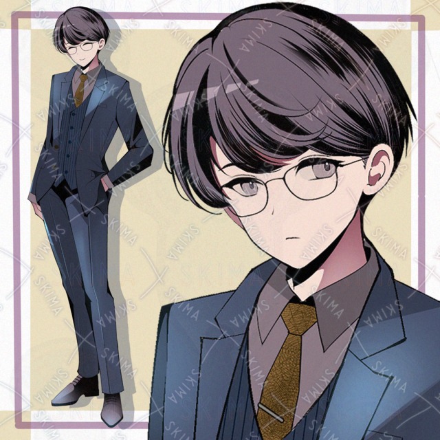 スーツ男性　表情５種