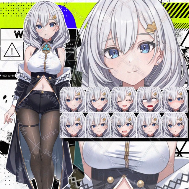 【表情10種】タイトなパンツのクール系女性