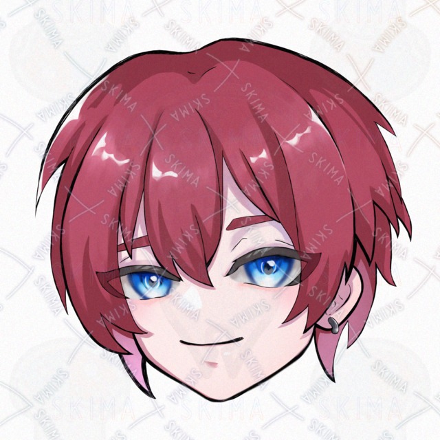 【SNSアイコンSticker】CHIBIキャラ -赤-