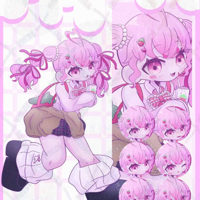 【表情8種】いちごな女子校生
