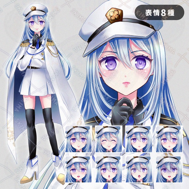 【Adopt】軍服/軍人/指揮官風の女性【表情8種】