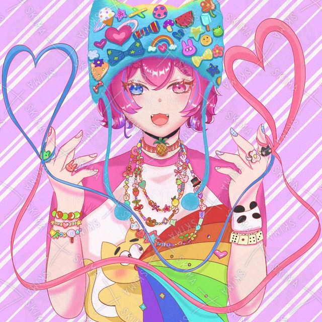SNS / アイコン / 人物 / 中性的 / カラフル