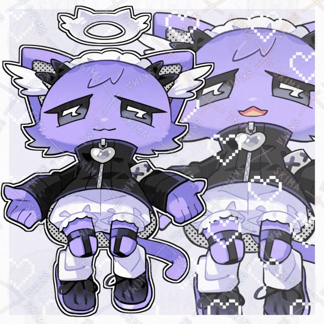 病みかわにゃんこ天使（表情5種）