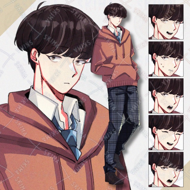 パーカー男子学生立ち絵【差分6種】