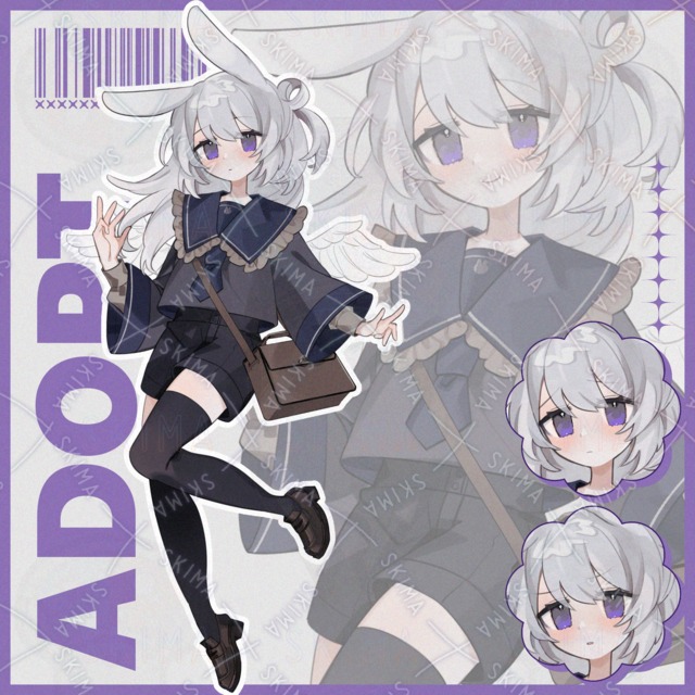 【表情差分7種類】うさみみ天使の子