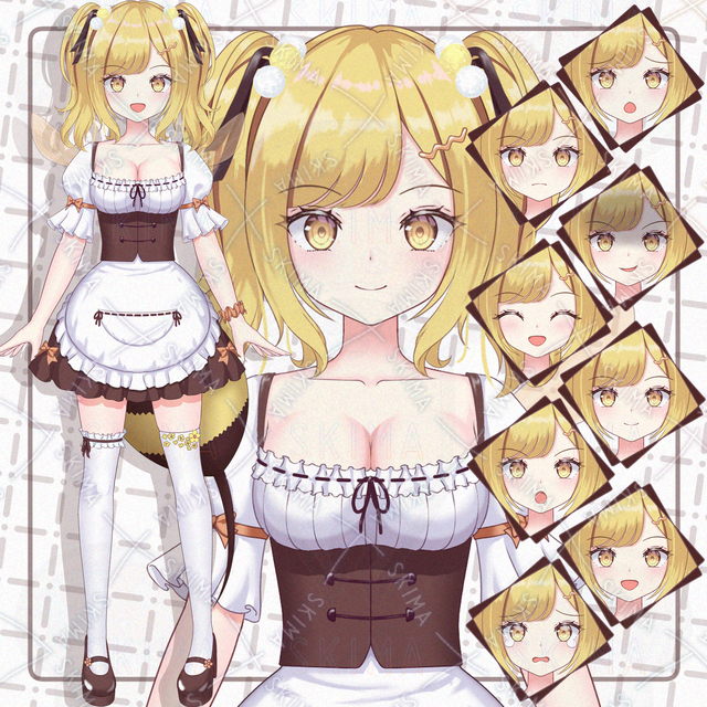 【表情８種】Adopt16：ミツバチガール