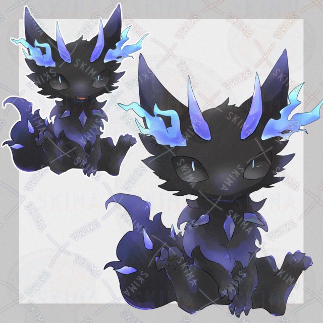闇属性のケモノ【表情9種類】