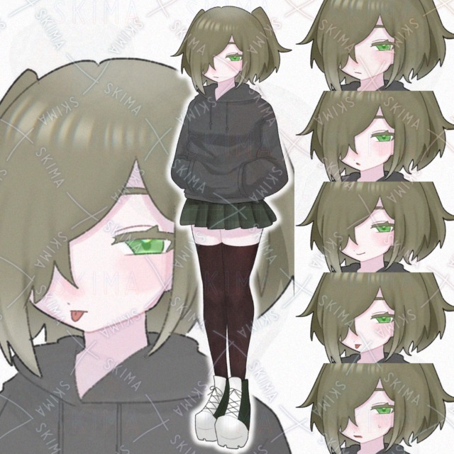 緑髪ツインテールの女の子