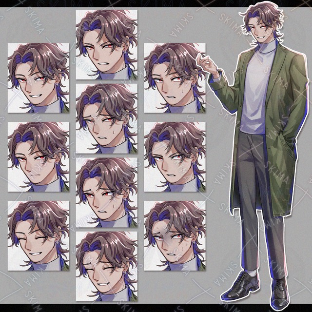コートの男性