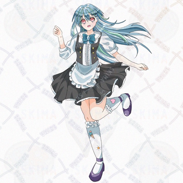 黒スカートの女の子