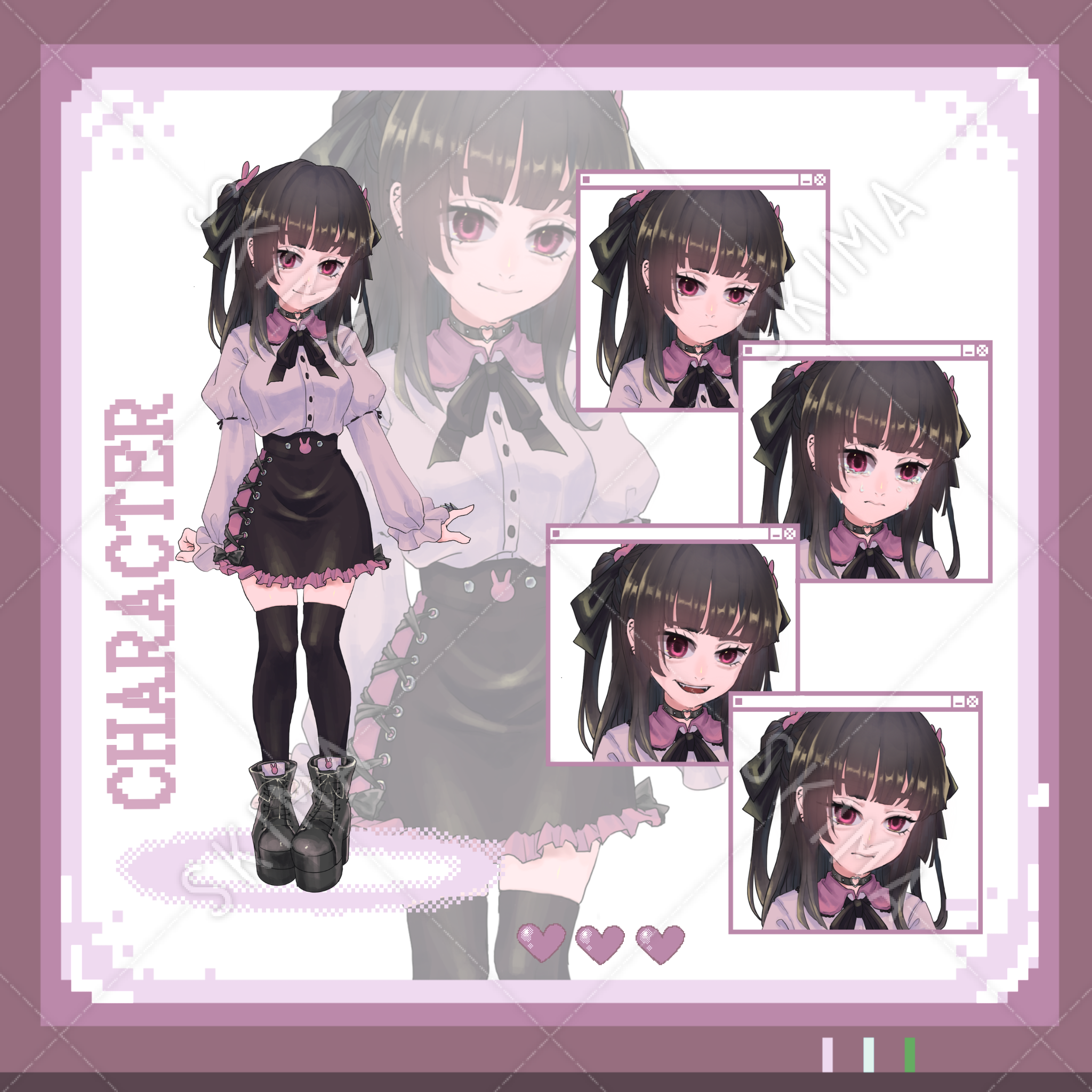 全身立ち絵 地雷系メンヘラ女子風 差分あり スキマ スキルのオーダーメイドマーケット Skima