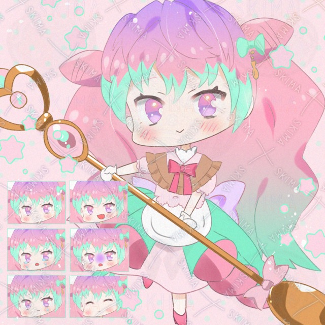 魔法少女×カトラリー【表情差分7種】