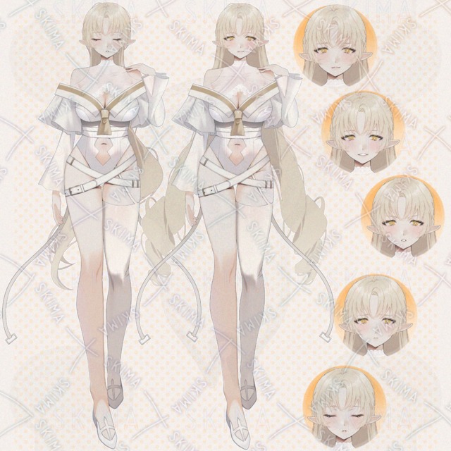 エルフ　女性　立ち絵