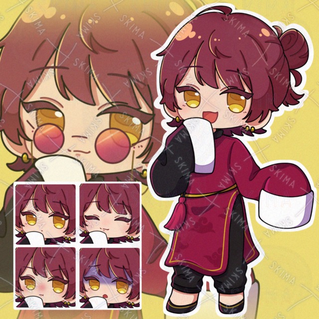 【表情6種＋小物】チャイナ服の男の子