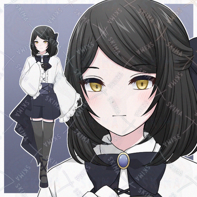 ゴシック風ファッションの女の子【表情差分10種】