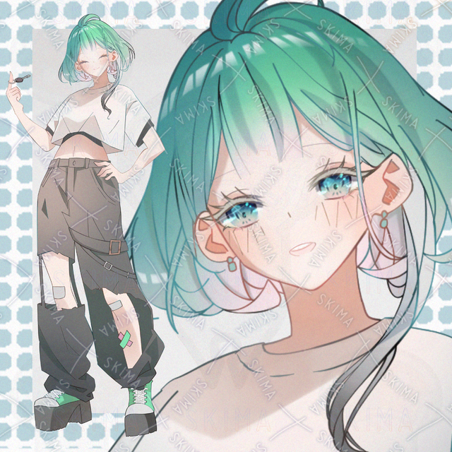 adoptバイクが好きそうな少女【全体立ち絵表情7種】