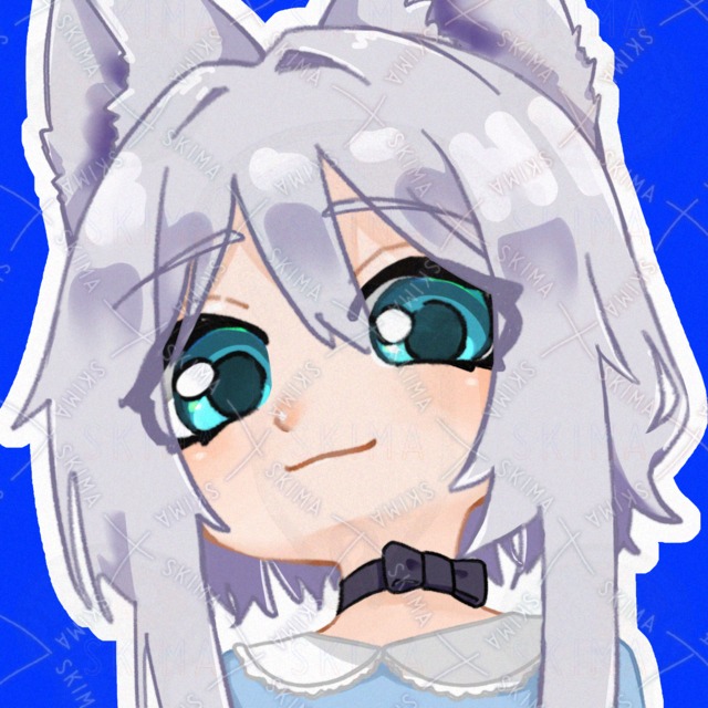 ケモ耳銀髪碧眼少女