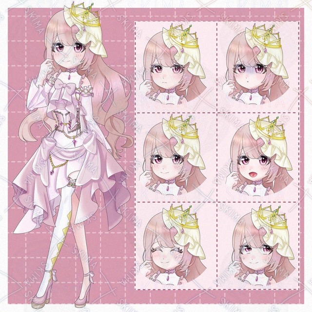 【立ち絵/表情6種】お姫様