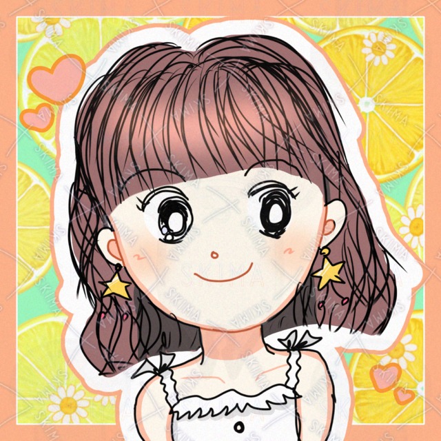 SNSアイコン　夏っぽい女の子