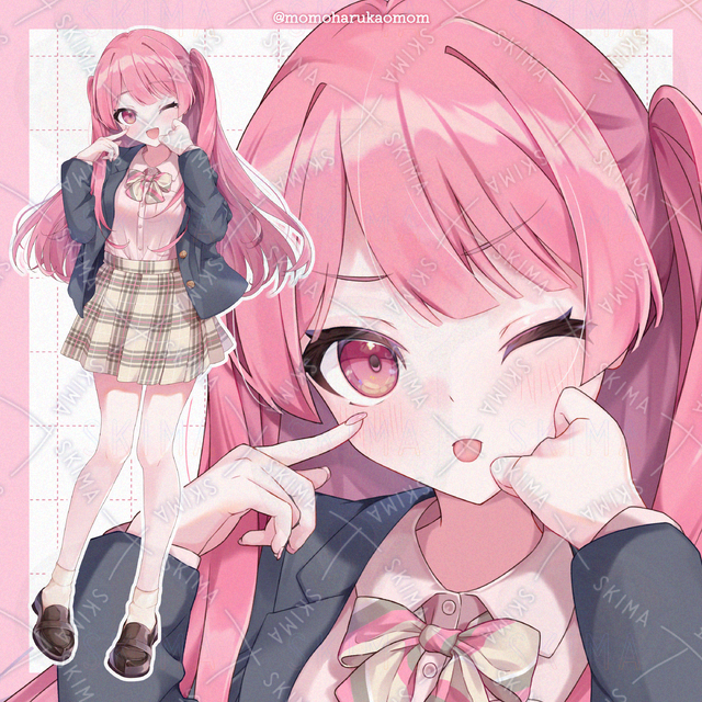 【表情8種】挑発的なかわいい女の子
