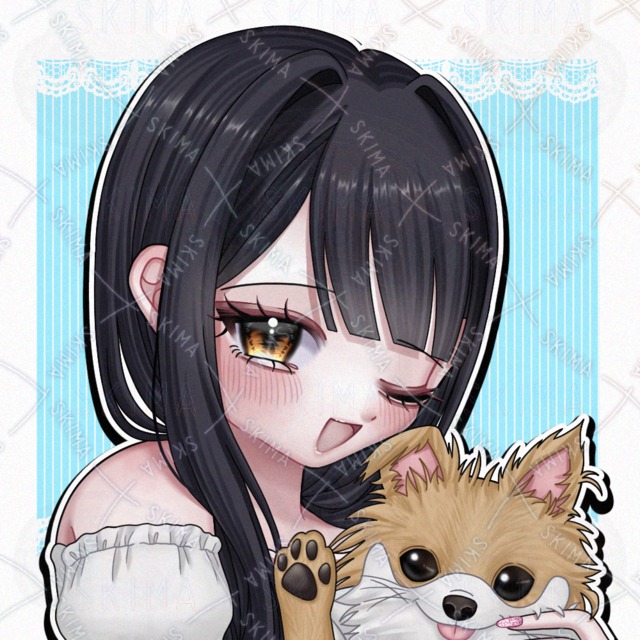 【アイコン】犬と女の子