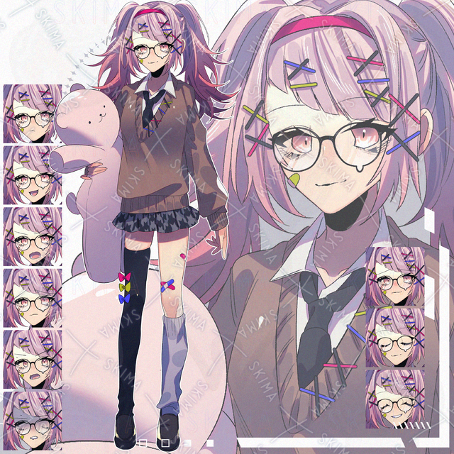 メガネの学生【表情差分10種類】